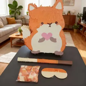 Fat Fox Pinata Set, Colorful Candy Jar, Cartoon Animal Style, Festival Party, Birthday Party, Team Building, Outdoor Evening