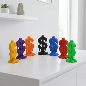 3D Printed Melted Dollar Sign | Pop Art Desk Sculpture