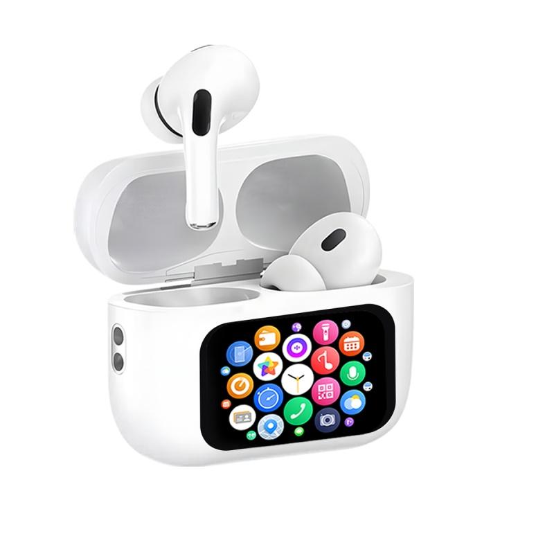 A9 Pro Wireless Earbuds True ANC ENC Noise Cancellation Touch Control Stereo Sound Clear Call Stable Connection for Daily Work Travel Entertainment