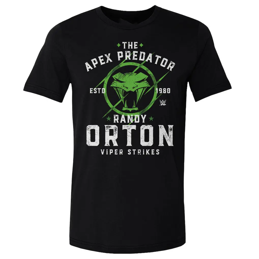 Randy Orton Apex Predator Graphic Tee, Black Wrestling Fan Shirt, Unisex Streetwear Gift, Cool WWE Casual Tee Him Her
