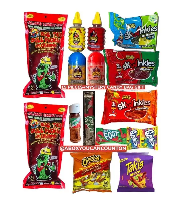 Two Pickle Chamoy Pickle Gift Box Includes 15 Items Total
