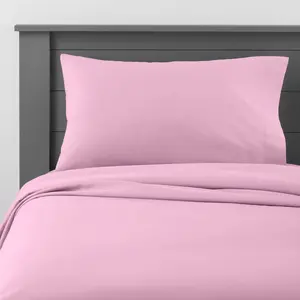 Full Solid Cotton Kids' Sheet Set Purple - Pillowfort