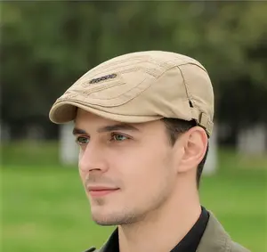 Men's Hats Outdoor Travel Baseball Cap British Style Baseball Cap Forward Beret Versatile Sun Hat