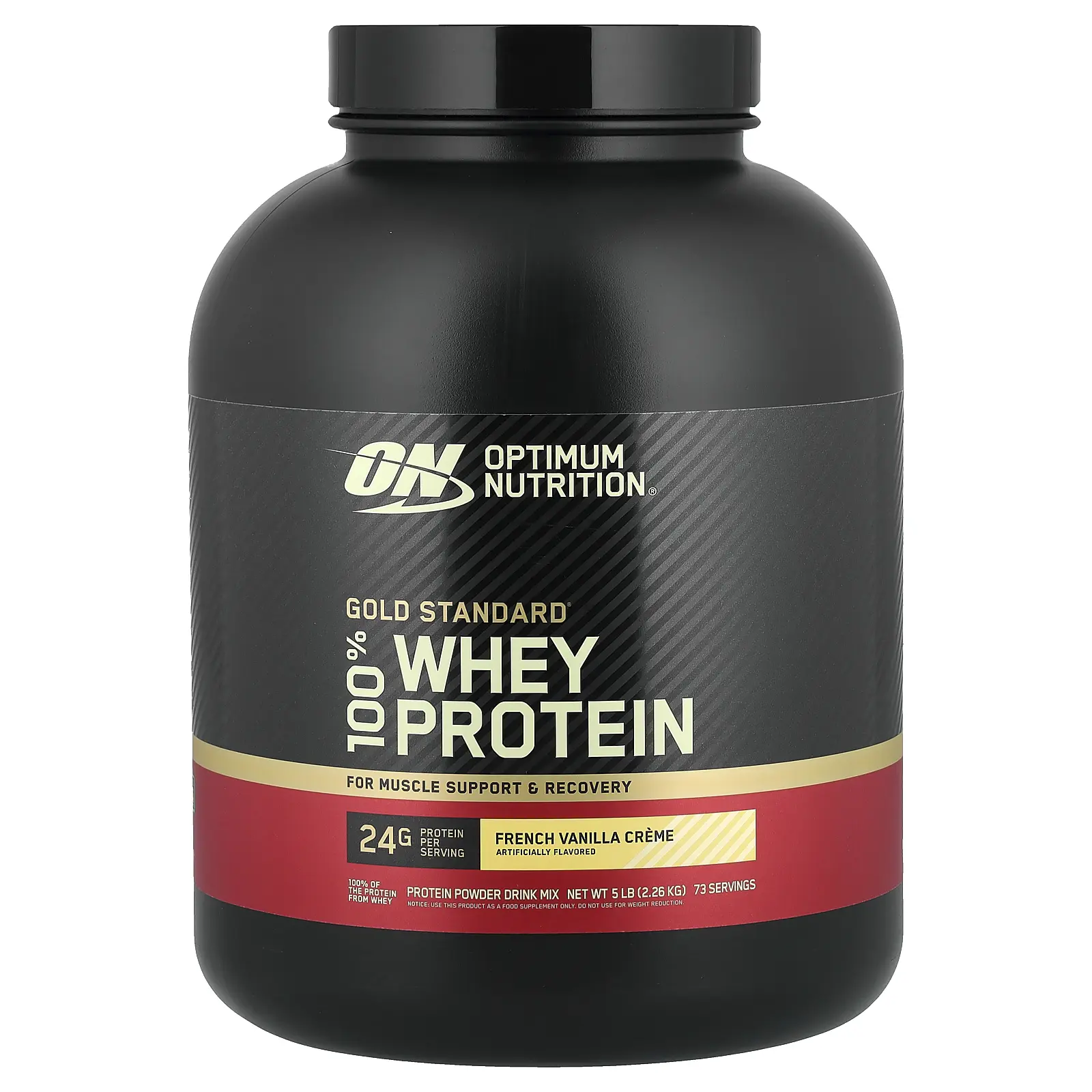 Optimum Nutrition Gold Standard® 100% Whey Protein, French Vanilla Creme, 5 lb (2.26 kg)