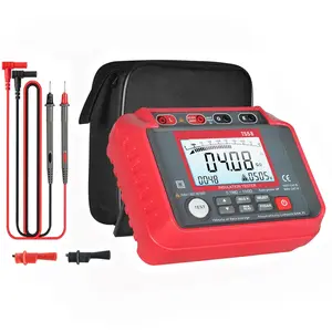 Digital Insulation Resistance Tester, 1000V/2500V/5000V Megohmmeter, AC/DC 10-600V Voltage Megohm Meter with 100 Data Storages, 0.1MΩ~20GΩ, Low Battery Indicator, LCD Backlight for Electrical Equipment Testing