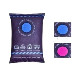 100g Reusable Car Dehumidifier Bag, Visual Color Changing Absorbent Pack, Suitable for Home Car Closet RV Boat, House, Storage