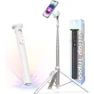 66''  Phone Tripod for  MagSafe - Automatic Selfie Stick with Remote, Portable Tripod Stand for Video Recording, Travel, Vlogging (White)