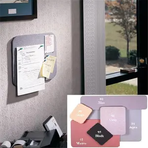 Ghent  24 in. x 36 in. Trend Fabric Tackboard with Wrapped Edge - Beige