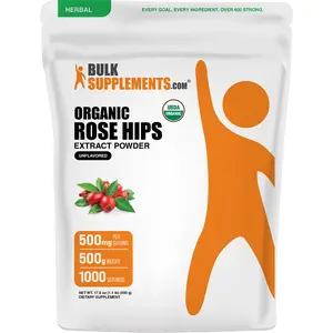 BulkSupplements Rosehip Extract Powder - Edible - Natural Antioxidants - Vitamin C - 100g-1kg - 500mg per Serving