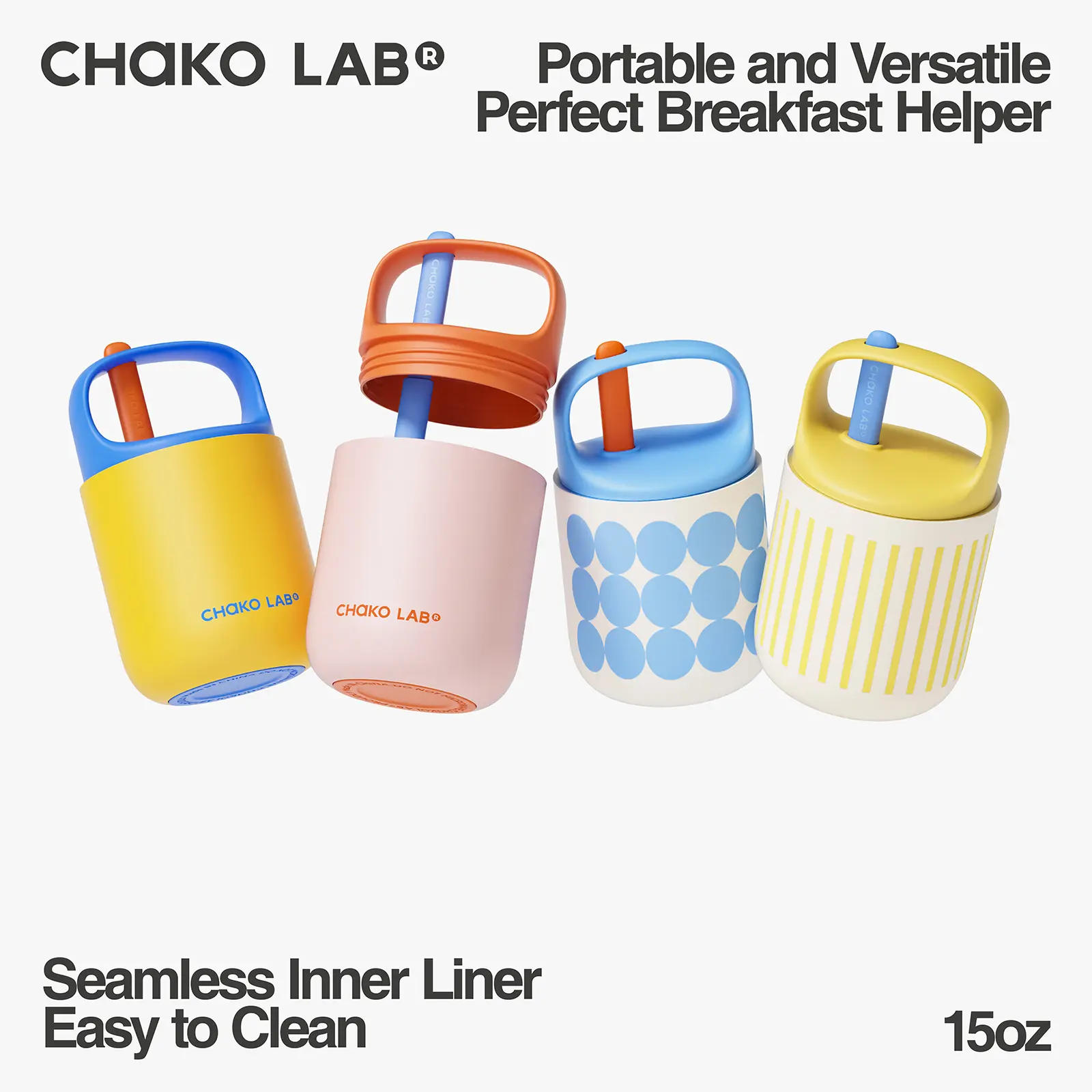 Baobao Cup Stainless steel thermos  yogurt /soup /salad /with spoon Bottle Water Bottles eat box Insulated Containers Portable Drinkware