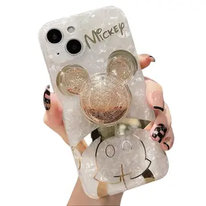 Disney Mickey Phone Case with Glitter Accents and Character Design for Stylish Protection 6.1 Inches Compatible Case