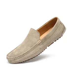 Men Casual Shoes Suede Genuine Leather Mens Loafers Moccasins Slip On Men's Flats Male Driving Shoes