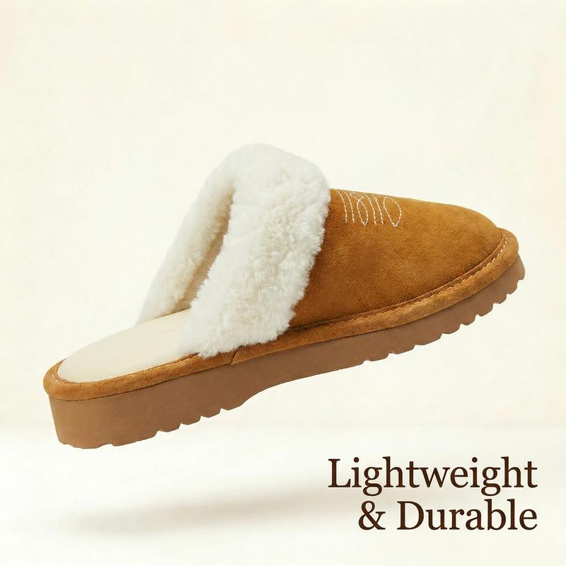 Western Cowgirl Boot-Stitch Women Slippers All-Season Cozy Indoor & Outdoor Wear 【Wide Feet PLS SIZE UP】