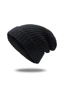 Solid Color Knitted Beanie, Casual Outdoor Warm Keeping Beanie Hat for Fall & Winter, Fashion Accessories for Both Men & Women