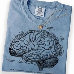 Comfort Colors Anatomical Brain Graphic Shirt, Neuro Nurse T-Shirt, Neurology & Neuroscience Student Tee, Psychology Appreciation, Gift for Women