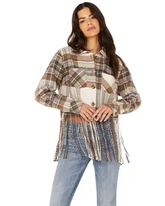 Idyllwind Women's Walker Cropped Fringe Jacket - Iwsp23w15-Brwn