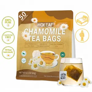 HOLEAF Chamomile Tea Bags, Eco-Conscious Tea Bags, 50 count