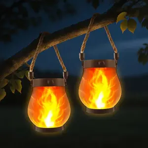 Solar Powered Decorative Light, Upgraded Flickering Flame Design, Waterproof Outdoor Lighting for Patio & Garden, Ideal for Pathway Enhancements, Modern Outdoor Lighting