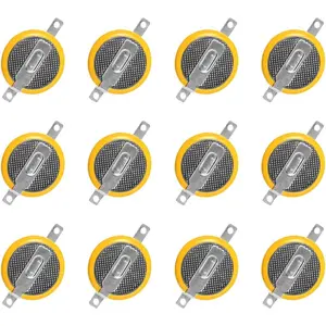 12 Pack Battery, CR1616 3V Button Cell Lithium Battery with Solder Tabs for Gameboy Color, Gameboy Advance Game Battery Replacement