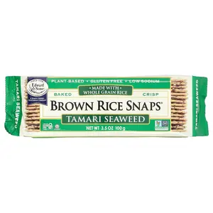 Edward & Sons Brown Rice Snaps®, Tamari Seaweed, 3.5 oz (100 g)