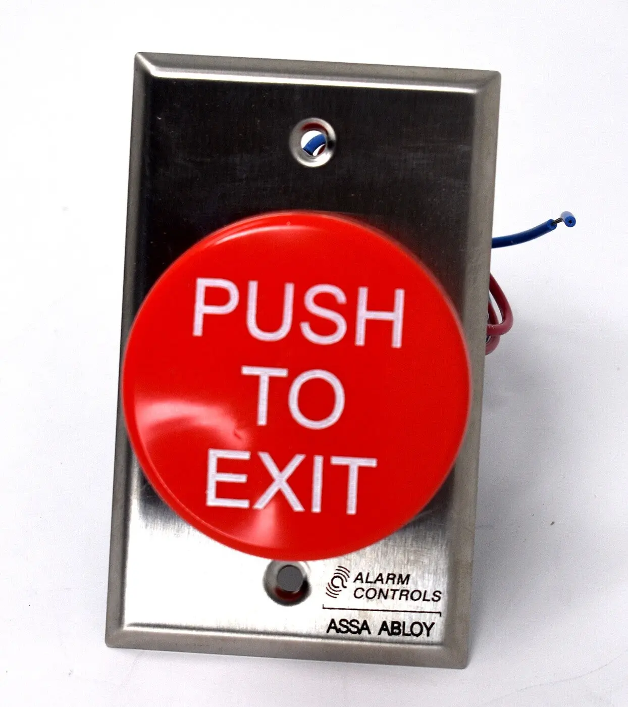 Alarm Controls TS-60 Engraved Red Push-to-Exit Button, 10A, 125-250VAC, New Electrical Switch Accessory for Home Improvement