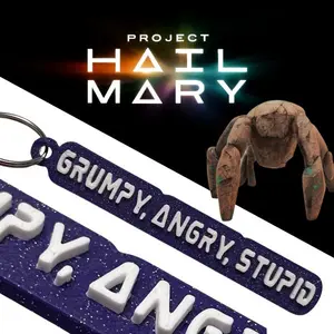 Keychain | Grumpy, Angry, Stupid