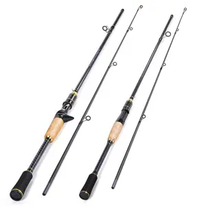 Sougayilang Carbon Telescopic Spincast Rod, Lightweight Ultra-Portable Fishing Equipment with EVA-Cork Handle, Stainless Steel Construction for Freshwater Anglers