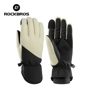 ROCKBROS Motorcycle Bicycle  Autumn  Winter Warm Gloves Skiing Mountaineering Wndproof Gloves Touch Screen Non-slip Thickened