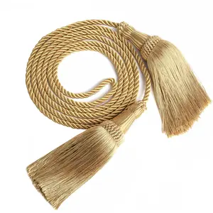2 Pack Weighted Pew Ropes with Tassels, Extended Tassel Rope for Church and Wedding Decor