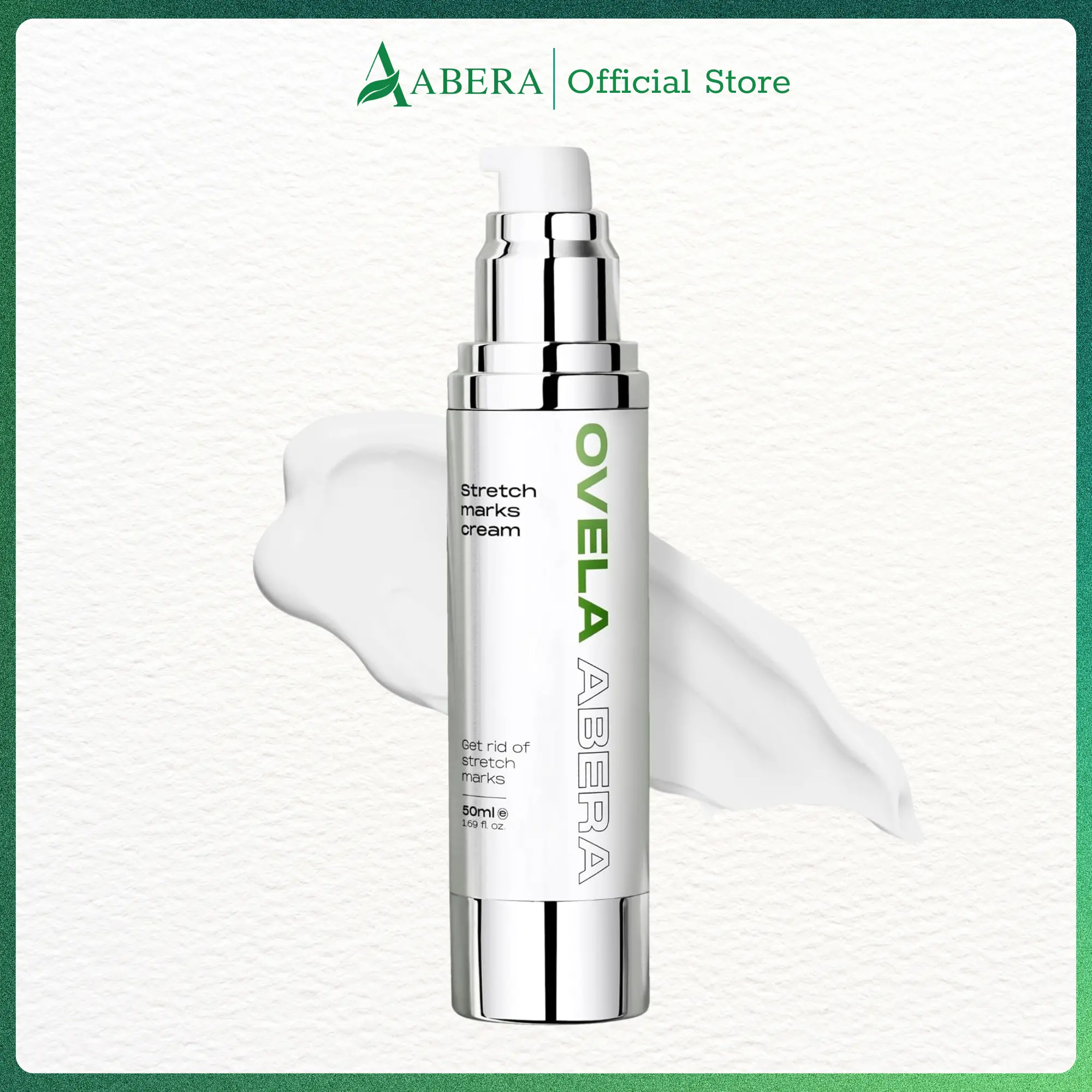 ABERA Ovela Maternity Stretch Mark Cream for Pregnancy and Weight Fluctuations, All Skin Types, 1.69 fl oz