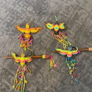 Beaded hair clips hand made in Mexico - broche de cabello hecho a mano - artesanía mexicana