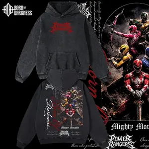 BOD - MMorphin Power Rangers Vintage Unisex Oversize Power Rangers Washed Cotton T-shirt Hoodie, Graphic Tee, Power Rangers Lover, Power Rangers Merch Fan, Outfits Men, Boys Merch Top