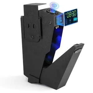 MUTAK Valentine's Day Gifts Wall-Mounted Fingerprint Safe – Quick Access Biometric Gun Box with LCD Display, Keypad & Key Lock – Fast Shipping