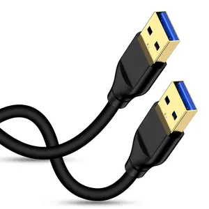 USB to USB  6FT, USB A to USB A Cord Male to Male USB  USB A 3.0 A to A Male  Double Sided USB A Data Transfer Cord for Computer PC Laptop Cooler TV Hub Hard Drive Enclosure DVD Player