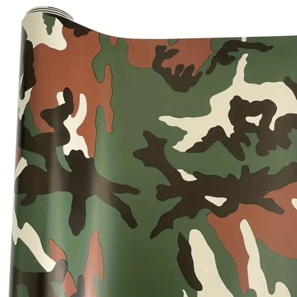50x300cm/19.7"x118" Camo Car Wrap Vinyl, Military Style Camouflage Vehicle Decal Film, Waterproof Bubble-Free UV Resistant, Easy to Apply Remove, Fits Off-Road SUV Truck Van, Exterior Decor Accessory for Car Truck Van
