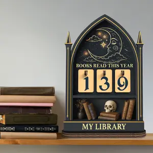 Book Counter – For the Books You Treasure, Back-To-School Book Reading Count Display, Literary Accessories, Library Classroom Functional Decor, Reading Challenge Gift, Gift for Book Lover