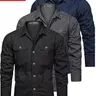3-pack men’s solid-color long-sleeve shirts, regular fit, casual button-down tops suitable for office and business settings, all-season wear, casual slim-fit shirts