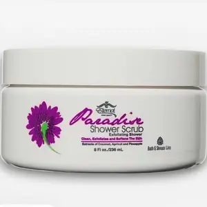 Paradise Shower Scrub - Exfoliating Shower for Clean, Soft Skin with Coconut, Apricot & Pineapple Extracts 8 Fl oz/236 mL