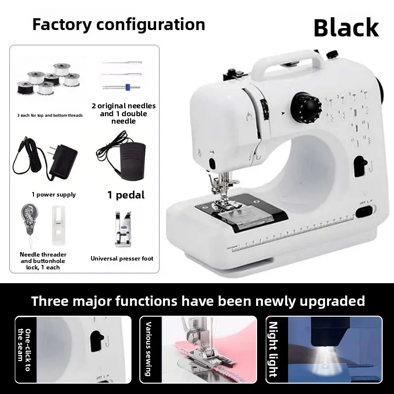 Black - Standard sewing machine + US standard + in
