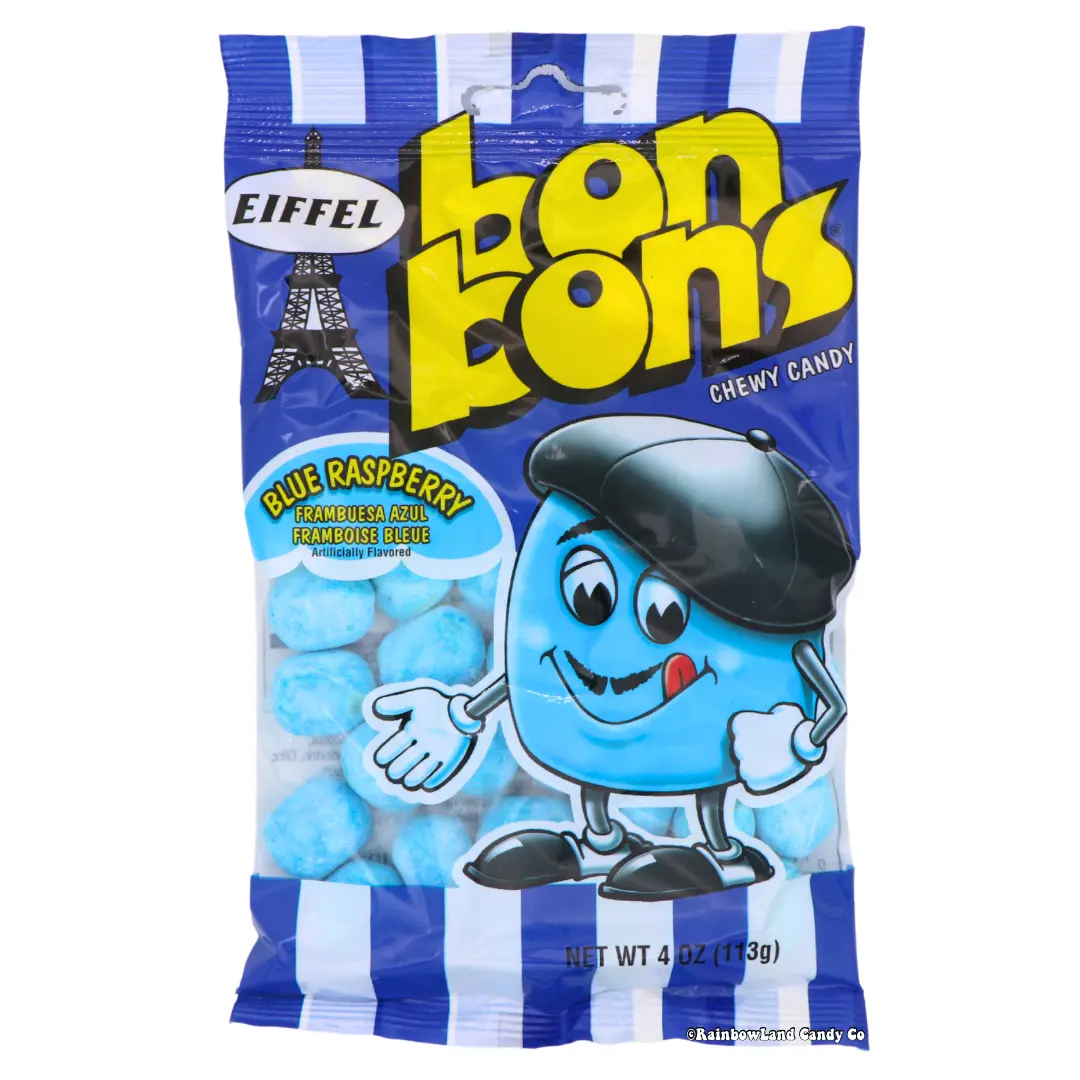 Eiffel Blue Raspberry Bon Bons Chewy Candy | Chewy Candy Bag 4 oz Eiffel Blue Raspberry Bon Bons Chewy Candy | Chewy Candy Bag 4 oz