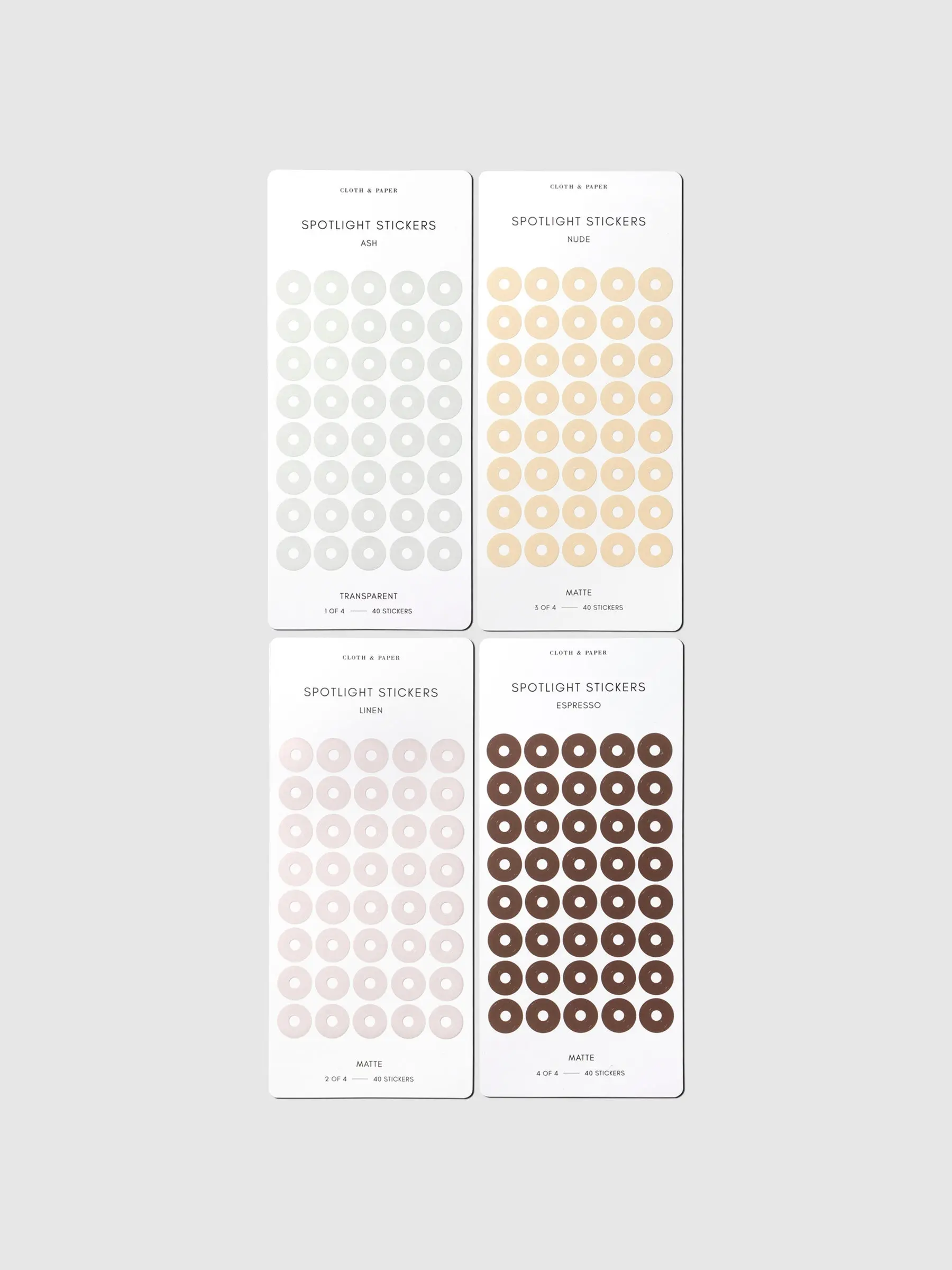 Cloth & Paper Spotlight Sticker Set for Planner Organization