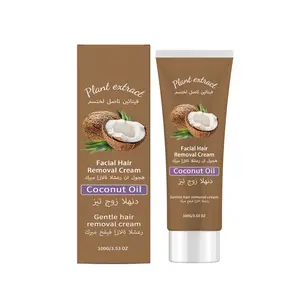 Facial Hair Removal Cream, Gentle Cleansing for Facial Hairs and Lip Brows, Smooth Skin, Portable and Easy to Use, Perfect for Daily Care