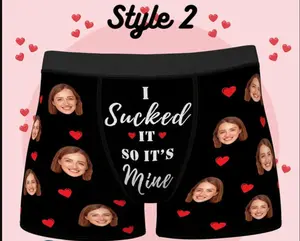 Personalized Face boxer Briefs | Valentine Gift For Men | Photo Underwear | Custom Photo Husband boxers | Popular Anniversary Gift FunnyGift Fabric Menswear Spandex boxer Shorts Customized Polyester ethika boxers