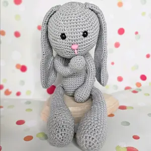 Stuffed Bunny Gray Crochet