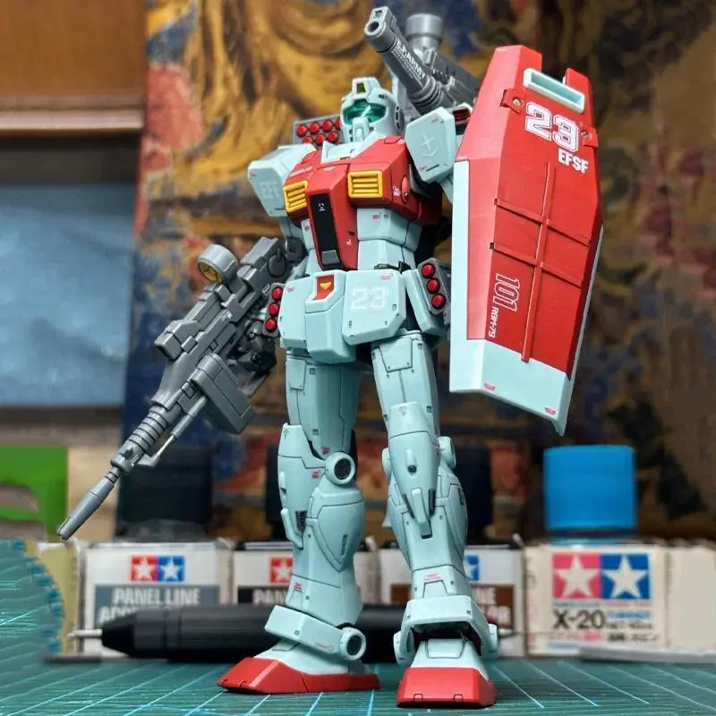RGM-79 GM Captain Moroccan Front With Shoulder Cannon Equipment HG 1/144 Mech Assembly Model Kit Action Figure Boys' Puzzle Toys