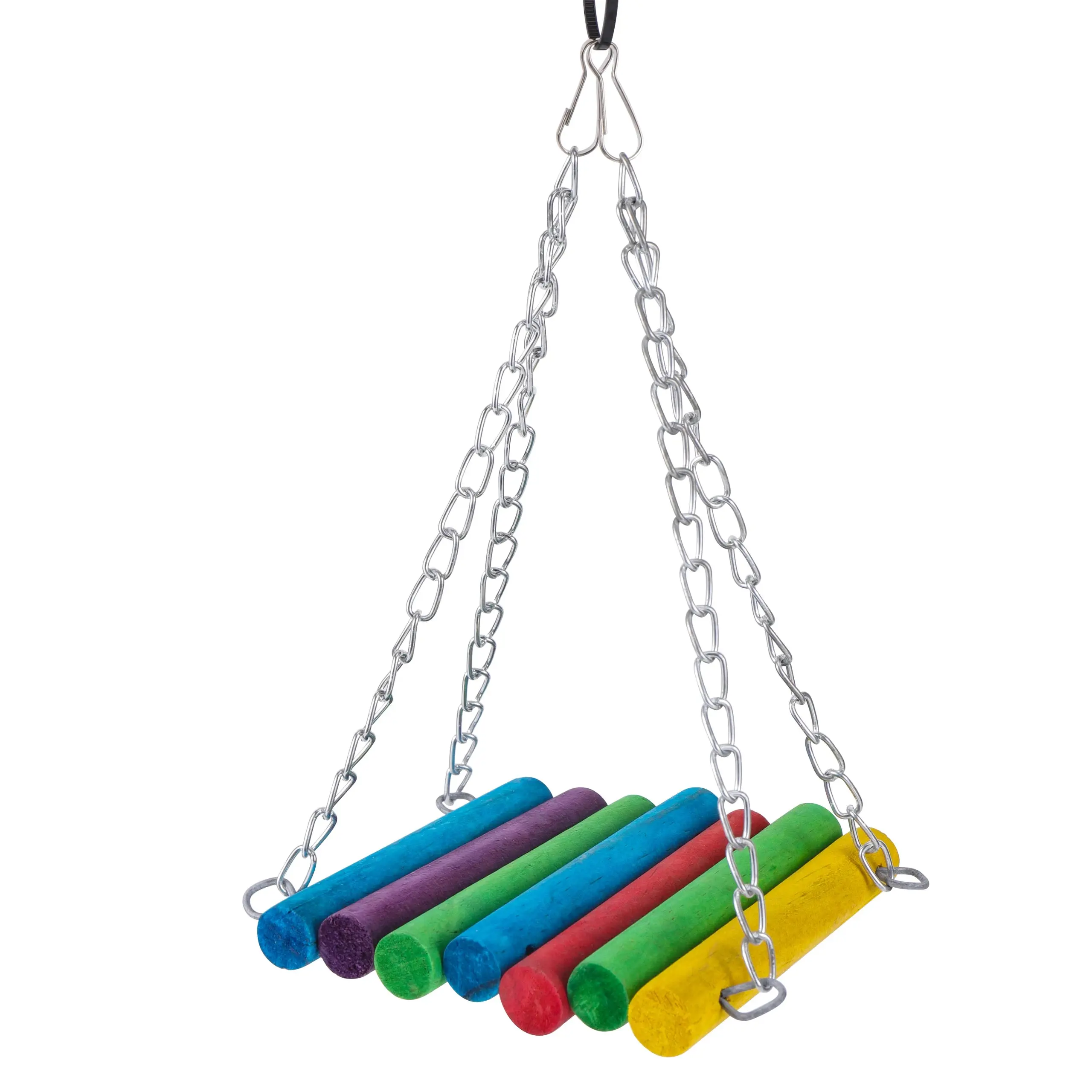 Assorted Bird Toys Set - Parrot Perch Bracket, Swing, Chew Toys, Ladder, Perch Stand, Water Feeder, Molar Stone, Hollow Bell Balls, Rattan Balls, Bells - Safe Non-toxic Wood Construction