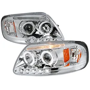 1997-2004 F-150 / 1997-2002 Expedition Dual Halo Projector Headlights (Chrome Housing/Clear Lens)