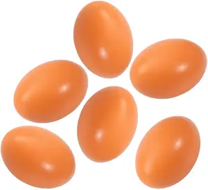Wooden Eggs Fake Eggs Dummy Eggs Nest Eggs Help Laying Hen Agricultural Tool Eggs for Nesting Box 6 PCS