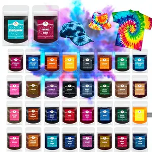34 Color Dye Powder Pack, Vibrant Fabric Dye for Adult Crafts, Non-Toxic Materials, Perfect for Party, Halloween and Creative DIY Projects
