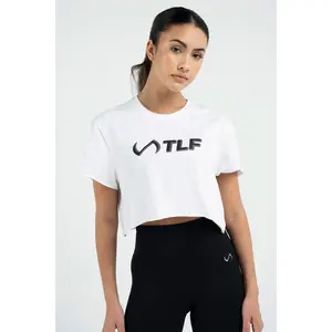 3-D Oversized Gym Crop Tee